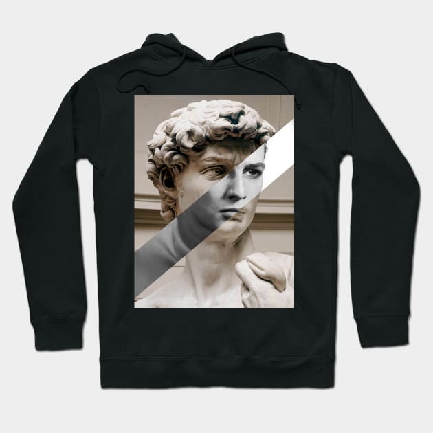 David of Michelangelo and Marlon Brando Hoodie by luigi-tarini